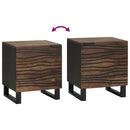 Natskab 2 pcs Valnød 40 x 33 x 46 cm Konstrueret træ