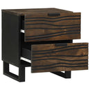 Natskab 2 pcs Valnød 40 x 33 x 46 cm Konstrueret træ