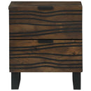 Natskab 2 pcs Valnød 40 x 33 x 46 cm Konstrueret træ