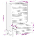 Sideboard med skuffe Brun 40 x 33 x 75 cm Massivt mangotræ