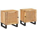 Natskab 2 pcs Naturfarvet 40 x 33 x 46 cm