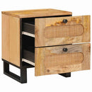 Natskab 2 pcs Naturfarvet 40 x 33 x 46 cm Massivt mangotræ