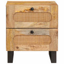 Natskab 2 pcs Naturfarvet 40 x 33 x 46 cm Massivt mangotræ