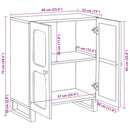 Sideboard Brun 60 x 33 x 75 cm Massivt mangotræ