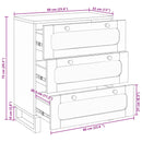 Sideboard Brun 60 x 33 x 75 cm Massivt mangotræ