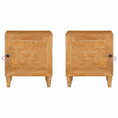 Natskab 2 pcs Lys Brun 80 x 50 x 40 cm Konstrueret træ