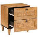 Natskab 2 pcs Lys Brun 40 x 33 x 46 cm Konstrueret træ
