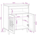 Sideboard Lysebrun 33,5 x 60 x 75 cm