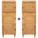 Highboard Lysebrun 40 x 33 x 110 cm Massivt mangotræ