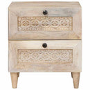 Natskab 2 pcs Hvid 40 x 33 x 46 cm Konstrueret træ