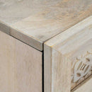 Sideboard Hvid 60 x 33 x 75 cm Massivt mangotræ