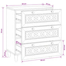 Sideboard Hvid 60 x 33 x 75 cm Massivt mangotræ