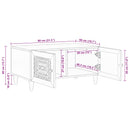 Sofabord Hvid 80 x 54 x 40 cm Konstrueret træ