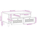 Sofabord Bleg Hvid 80 x 54 x 40 cm Massivt mangotræ