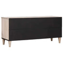 TV-skab med skuffe Bleg Hvid 100 x 33 x 46 cm Massivt mangotræ