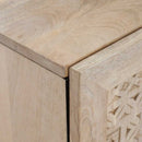 Sideboard Bleg Hvid 40 x 33 x 75 cm Massivt mangotræ