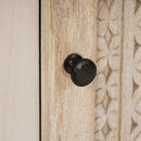 Sideboard Bleg Hvid 40 x 33 x 75 cm Massivt mangotræ