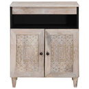 Sideboard Bleg Hvid 60 x 33 x 75 cm Massivt mangotræ