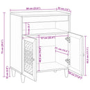 Sideboard Bleg Hvid 60 x 33 x 75 cm Massivt mangotræ