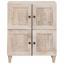 Sideboard Bleg Hvid 60 x 33 x 75 cm Massivt mangotræ