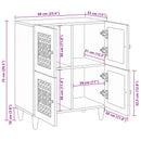 Sideboard Bleg Hvid 60 x 33 x 75 cm Massivt mangotræ