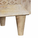 Sideboard Bleg Hvid 80 x 33 x 75 cm Massivt mangotræ