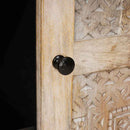 Sideboard Bleg Hvid 90 x 33 x 75 cm Massivt mangotræ