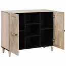 Sideboard Bleg Hvid 90 x 33 x 75 cm Massivt mangotræ