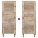 Highboard Hvid 40 x 33 x 110 cm Massivt mangotræ