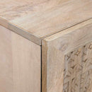 Highboard Hvid 60 x 33 x 100 cm Massivt mangotræ