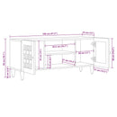 TV-skab med hylde Naturfarvet 105 x 33 x 46 cm Massivt mangotræ