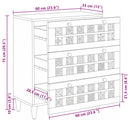 Sideboard Naturfarvet 60 x 33 x 75 cm Massivt mangotræ