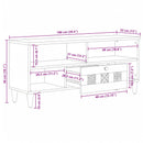 TV-skab med hylde Naturfarvet 100 x 33 x 46 cm Massivt mangotræ