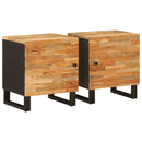 Natskab 2 pcs Brun 40 x 33 x 46 cm Massivt mangotræ