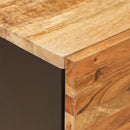 Natskab med skuffe 2 pcs Brun 40 x 33 x 46 cm Massivt mangotræ