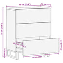 Opbevarings Sideboard Brun 60 x 33 x 75 cm Massivt mangotræ