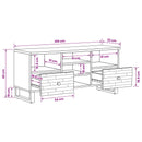TV-skab med hylde Corona Brun 100 x 33 x 46 cm Massivt mangotræ