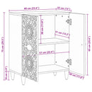 Opbevarings Sideboard Brun 60 x 33,5 x 75 cm Massivt mangotræ