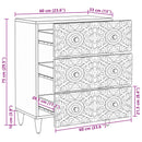 Opbevarings Sideboard Brun 60 x 33,5 x 75 cm Massivt mangotræ