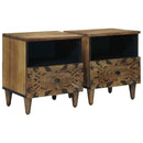 Sengekabinett 2 pcs Brun 40 x 33 x 46 cm Massivt mangotræ