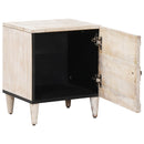 Natskab 2 pcs Hvid 40 x 33,5 x 46 cm Massivt mangotræ
