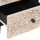 Natskab 2 pcs Hvid 40 x 33,5 x 46 cm Massivt mangotræ