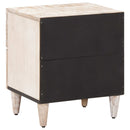 Natskab 2 pcs Hvid 40 x 33,5 x 46 cm Massivt mangotræ