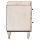 Natskab 2 pcs Hvid 40 x 33,5 x 46 cm Massivt mangotræ