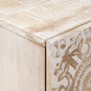 Opbevarings Sideboard Hvid 60 x 33,5 x 75 cm Massivt mangotræ