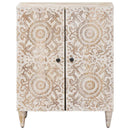 Opbevarings Sideboard Hvid 60 x 33,5 x 75 cm Massivt mangotræ