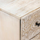 Opbevarings Sideboard Hvid 60 x 33,5 x 75 cm Massivt mangotræ
