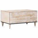 Sofabord Hvid 80 x 50 x 40 cm Massivt mangotræ