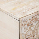 Sofabord Hvid 80 x 50 x 40 cm Massivt mangotræ