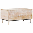 Sofabord Hvid 80 x 50 x 40 cm Massivt mangotræ